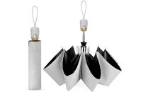 自動開閉折りたたみ傘&nbsp;6本骨　ベージュ&nbsp;×&nbsp;ホワイト　