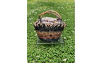 【ハンドメイド】君島アトリエ　紅籐かごバッグ（染紅籐コレクション&nbsp;彩のかご&nbsp;-&nbsp;あかね陽）