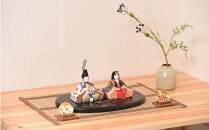 江戸木目込人形　雛人形【喜雲雛】小判台飾り　