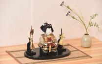 江戸木目込人形　五月人形【初陣】小判台飾り　