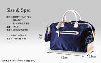 ハンドメイド　ゴルフボストンバッグ　＜&nbsp;グリーン×ブラウン&nbsp;＞　