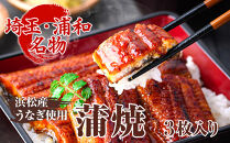 【中村家】浜松産うなぎ　かば焼　3枚入【11100-0151】