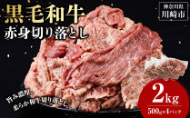 黒毛和牛赤身切り落とし&nbsp;2kg&nbsp;(&nbsp;500g&nbsp;×&nbsp;4パック&nbsp;)&nbsp;【2026年9月発送】小分け&nbsp;個包装&nbsp;便利&nbsp;牛肉&nbsp;焼肉&nbsp;焼き肉&nbsp;お肉&nbsp;肉&nbsp;焼くだけ&nbsp;冷凍&nbsp;たれ&nbsp;味付き&nbsp;BBQ&nbsp;アウトドア&nbsp;キャンプ&nbsp;人気&nbsp;おすすめ&nbsp;神奈川&nbsp;川崎