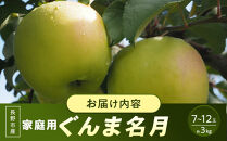 長野市産&nbsp;ぐんま名月&nbsp;ご家庭用&nbsp;約3kg（7～12玉入り）【2026年11月上旬以降出荷予定】&nbsp;|&nbsp;&nbsp;りんご&nbsp;ぐんま名月&nbsp;希少&nbsp;家庭用&nbsp;人気&nbsp;おすすめ&nbsp;林檎&nbsp;リンゴ&nbsp;フルーツ&nbsp;果物&nbsp;黄色&nbsp;香り&nbsp;数量限定&nbsp;長野県&nbsp;長野市&nbsp;信州&nbsp;信濃&nbsp;ふるさと納税
