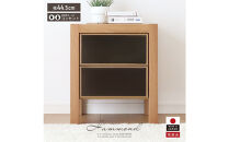 プッシュ開閉&nbsp;サイドチェスト&nbsp;幅44cm&nbsp;オーク&nbsp;国産&nbsp;日本製&nbsp;大川家具&nbsp;完成品&nbsp;天然木&nbsp;木製&nbsp;無垢&nbsp;ナイトテーブル&nbsp;ナチュラル
