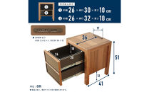 プッシュ開閉&nbsp;サイドチェスト&nbsp;幅44cm&nbsp;オーク&nbsp;国産&nbsp;日本製&nbsp;大川家具&nbsp;完成品&nbsp;天然木&nbsp;木製&nbsp;無垢&nbsp;ナイトテーブル&nbsp;ナチュラル