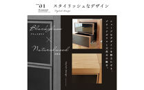 プッシュ開閉&nbsp;サイドチェスト&nbsp;幅44cm&nbsp;オーク&nbsp;国産&nbsp;日本製&nbsp;大川家具&nbsp;完成品&nbsp;天然木&nbsp;木製&nbsp;無垢&nbsp;ナイトテーブル&nbsp;ナチュラル