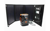 〈Solpa〉&nbsp;ポータブル電源・ソーラーパネルセット（ブラック）