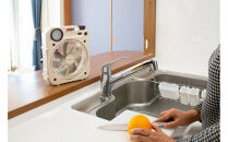 〈Comfort+〉充電式薄型送風扇（クリームベージュ）