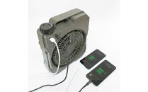 〈Comfort+〉充電式薄型送風扇（モスグリーン）