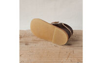 柔らかく履かせやすい本革製ベビーシューズ　焦茶