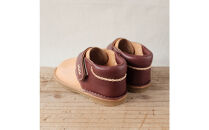 柔らかく履かせやすい本革製ベビーシューズ　ワイン
