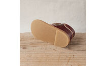 柔らかく履かせやすい本革製ベビーシューズ　ワイン