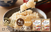 【3ヵ月定期便】金芽ロウカット玄米&nbsp;4kg（2kg×2）