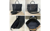 【-Less】SCARRED&nbsp;TEXTURE／トートバッグ　M&nbsp;（ブラック）　LMSB-0514