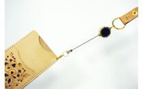 本革ICカードケース（障害のある人たちがつくるハートフルグッズ）【きみどり】