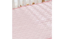 綿100％&nbsp;ぷくぷくキルト&nbsp;イブル風&nbsp;敷パッド置きパッド&nbsp;ゴムなし&nbsp;70×120cm【マシュマロピンク】