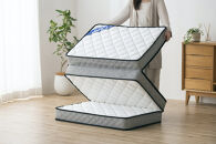 三つ折りポケットコイルマットレス&nbsp;１１ｃｍ&nbsp;PMTS11HR-3S&nbsp;ホワイト