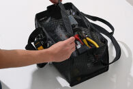 メッシュツールバッグ&nbsp;ボックスタイプ&nbsp;TLB-B35&nbsp;ブラック