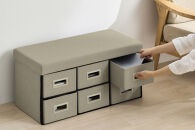 ３ＷＡＹ引き出し収納ボックス&nbsp;引き出し６つタイプ&nbsp;SST6H-76&nbsp;ブラウン