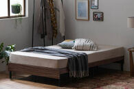 ウッドスチールベッド&nbsp;セミダブル&nbsp;SBW01ｰSD&nbsp;ブラック/ウォールナット