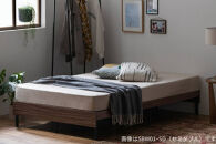 ウッドスチールベッド&nbsp;ダブル&nbsp;SBW01ーD&nbsp;ブラック/ウォールナット