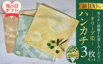 【母の日ギフト】オリーブ染めハンカチ