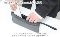 hide&nbsp;k&nbsp;1896&nbsp;ソフトカーボン&nbsp;ミニ&nbsp;クラッチバッグ&nbsp;タイプa【ブラック】mini&nbsp;clutch&nbsp;bag&nbsp;a&nbsp;27cm×13cm×1cm&nbsp;メンズ&nbsp;セカンドバッグ&nbsp;サブバッグ&nbsp;ゴートレザー&nbsp;本革&nbsp;長野県長野市&nbsp;プレゼント&nbsp;実用的