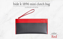 hide&nbsp;k&nbsp;1896&nbsp;ソフトカーボン&nbsp;ミニ&nbsp;クラッチバッグ&nbsp;タイプa【レッド】mini&nbsp;clutch&nbsp;bag&nbsp;a&nbsp;27cm×13cm×1cm&nbsp;メンズ&nbsp;セカンドバッグ&nbsp;サブバッグ&nbsp;ゴートレザー&nbsp;本革&nbsp;長野県長野市&nbsp;プレゼント&nbsp;実用的