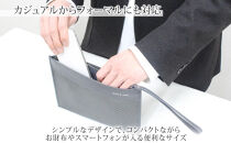 hide&nbsp;k&nbsp;1896&nbsp;ソフトカーボン&nbsp;ミニ&nbsp;クラッチバッグ&nbsp;タイプb【グレイ】mini&nbsp;clutch&nbsp;bag&nbsp;b&nbsp;23cm×16cm×1cm&nbsp;メンズ&nbsp;セカンドバッグ&nbsp;サブバッグ&nbsp;ゴートレザー&nbsp;本革&nbsp;長野県長野市&nbsp;プレゼント&nbsp;実用的