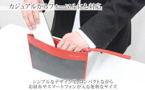 hide&nbsp;k&nbsp;1896&nbsp;ソフトカーボン&nbsp;ミニ&nbsp;クラッチバッグ&nbsp;タイプb【レッド】mini&nbsp;clutch&nbsp;bag&nbsp;b&nbsp;23cm×16cm×1cm&nbsp;メンズ&nbsp;セカンドバッグ&nbsp;サブバッグ&nbsp;ゴートレザー&nbsp;本革&nbsp;長野県長野市&nbsp;プレゼント&nbsp;実用的