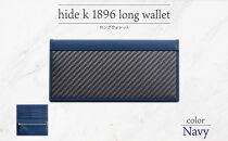 hide&nbsp;k&nbsp;1896&nbsp;ソフトカーボン&nbsp;ロングウォレット&nbsp;長財布【ネイビー】long&nbsp;wallet&nbsp;black&nbsp;横19cm×縦9cm×マチ1.5cm&nbsp;メンズ財布&nbsp;サイフ&nbsp;札入れ&nbsp;カード&nbsp;コインケース&nbsp;本革&nbsp;カウレザー&nbsp;長野県長野市