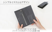 hide&nbsp;k&nbsp;1896&nbsp;ソフトカーボン&nbsp;ロングウォレット&nbsp;長財布【グレイ】long&nbsp;wallet&nbsp;black&nbsp;横19cm×縦9cm×マチ1.5cm&nbsp;メンズ財布&nbsp;サイフ&nbsp;札入れ&nbsp;カード&nbsp;コインケース&nbsp;本革&nbsp;カウレザー&nbsp;長野県長野市