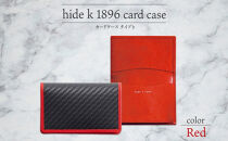 hide&nbsp;k&nbsp;1896&nbsp;ソフトカーボン&nbsp;カードケース&nbsp;タイプb【レッド】card&nbsp;case&nbsp;b&nbsp;11.5cm×7.5cm×2cm&nbsp;メンズ&nbsp;名刺入れ&nbsp;名刺ケース&nbsp;めいし&nbsp;ビジネス&nbsp;カード入れ&nbsp;カウレザー&nbsp;本革&nbsp;春日秀之&nbsp;長野県長野市