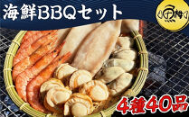海鮮&nbsp;バーベキュー&nbsp;セット&nbsp;帆立&nbsp;いか&nbsp;エビ&nbsp;牡蠣&nbsp;4種40品&nbsp;BBQセット&nbsp;海鮮セット