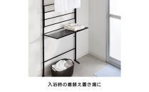 つっぱりラダー物干し＋棚板２枚セット（ブラック）_1290302566_02