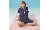 岩盤浴&nbsp;パイル生地&nbsp;敷きパッド【サックス】