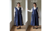 瀧本真奈美さんコラボワンピースエプロン（チャコールグレー）_1388200006_00