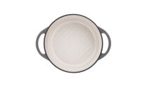 オーブンポットラウンド&nbsp;22cm&nbsp;浅型　シェフモデル　【パールグレー】