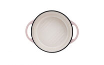 オーブンポットラウンド&nbsp;22cm&nbsp;浅型　シェフモデル　【パールピンク】