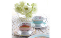 ナルミ&nbsp;フローラルブティック&nbsp;スプーン付ティーカップ＆ソーサー(アソート)&nbsp;190cc&nbsp;2人用&nbsp;41720-33457