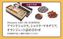 【母の日ギフト】［Pâtisserie&nbsp;LIEU&nbsp;DE&nbsp;SURPRISE］アマンドショコラ、ショコラ・マカデミア、オランジェット詰め合わせ