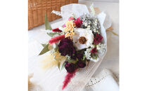 【母の日】プレミアムドライフラワー・ブーケ　ココガーネット＜お届け日：2026年5/4～5/10&nbsp;当店おまかせ&nbsp;＞母の日カード付き【&nbsp;母の日&nbsp;ギフト&nbsp;アレンジ&nbsp;花&nbsp;贈り物&nbsp;大阪府&nbsp;門真市&nbsp;】