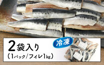 境港産&nbsp;無塩いわしフィレ(計2kg)　【鳥取県&nbsp;境港市】