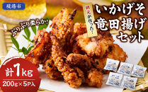 ぷりぷり柔らか！網元が作ったいかげそ竜田揚げセット(計1kg)&nbsp;【鳥取県&nbsp;境港市】