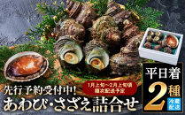 ＜平日着＞＜1月上旬～2月上旬頃順次配送＞あわび・さざえ詰合せ(2種)&nbsp;【鳥取県&nbsp;境港市】