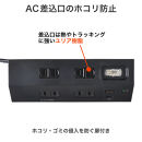 デスクＵＳＢタップ　ＰＤ２０Ｗ　WLS-DS4222SUC(BK)
