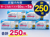 不織マスク５０枚大人用（サージカルマスク）5個
