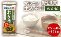 新即席生みそ汁わかめ　12食　1セット（48袋）　576食&nbsp;|&nbsp;&nbsp;味噌汁&nbsp;マルコメ&nbsp;即席&nbsp;生みそ汁&nbsp;わかめ&nbsp;人気&nbsp;おすすめ&nbsp;みそ汁&nbsp;簡単&nbsp;時短&nbsp;個包装&nbsp;大容量&nbsp;送料無料&nbsp;長野県&nbsp;長野市&nbsp;信州&nbsp;信濃&nbsp;ふるさと納税