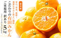 こだわりの有田みかん&nbsp;ご家庭用&nbsp;訳あり&nbsp;5kg&nbsp;2L～3Lサイズいずれか